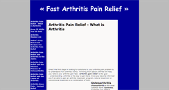 Desktop Screenshot of fastarthritispainrelief.com