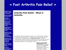 Tablet Screenshot of fastarthritispainrelief.com